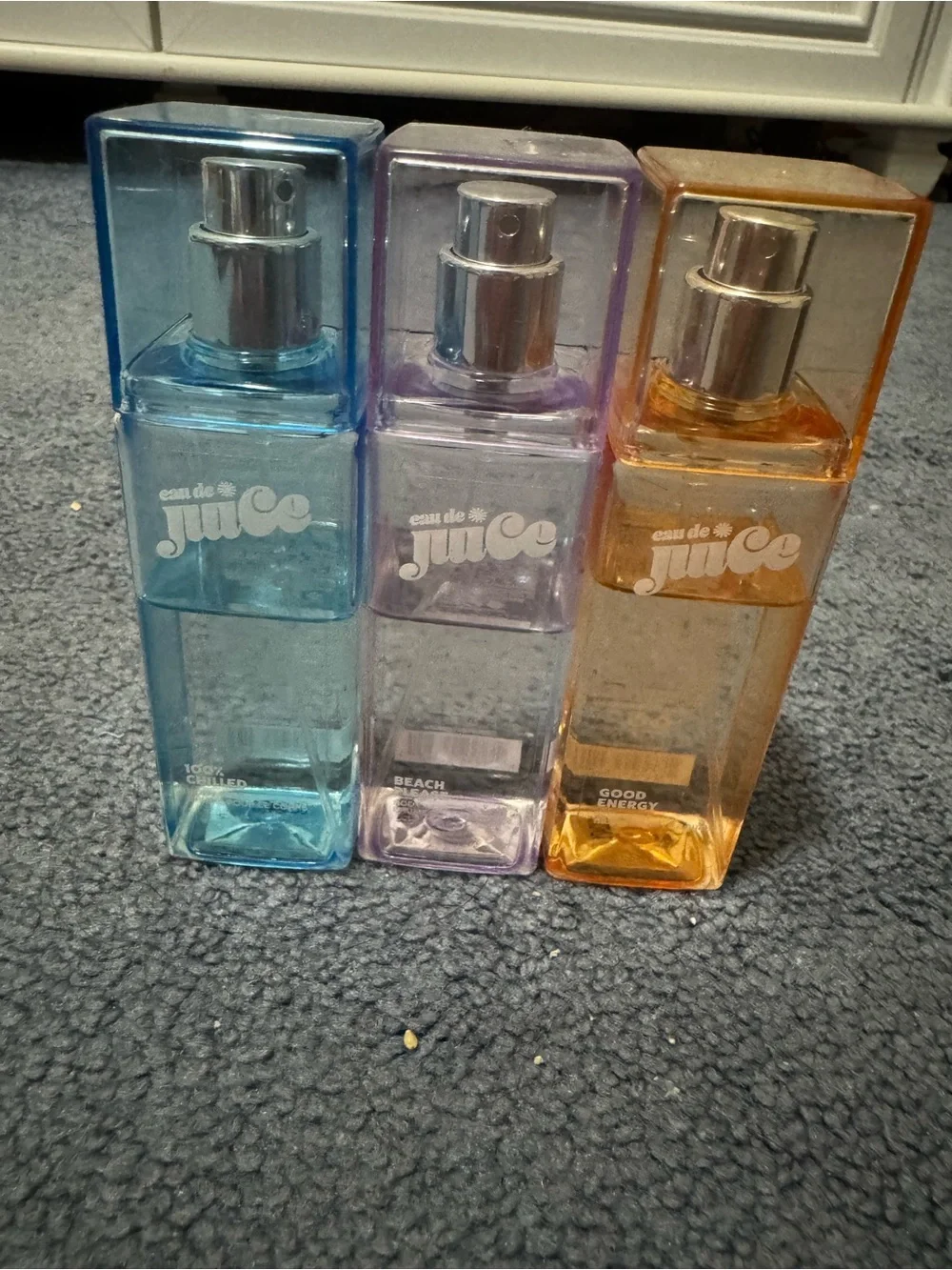 Women's Fragrance Spray - Blue, Purple, Orange juice trio